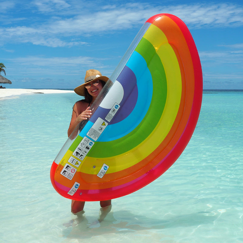 Rainbow inflatable floating  bed