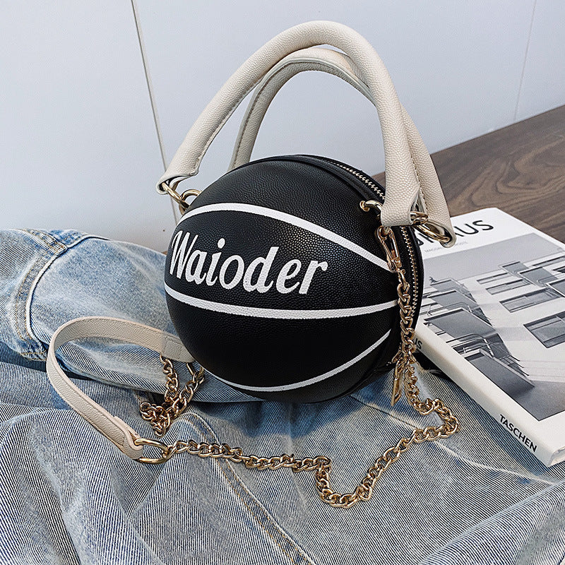 Basketball Shape Handbags and Purses for Shoulder Crossbody Girls and Ladies