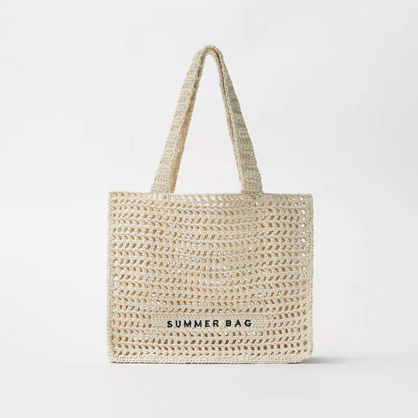 Hollow Crochet Handbag Straw Summer