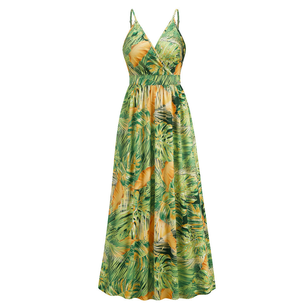 Flowers Long Dress Summer Swing Beach