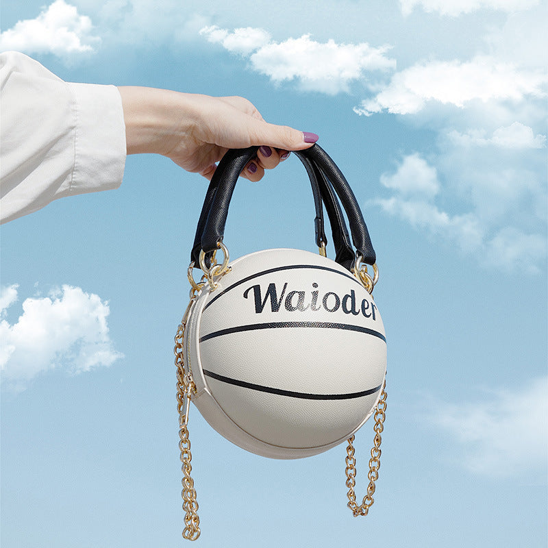 Basketball Shape Handbags and Purses for Shoulder Crossbody Girls and Ladies