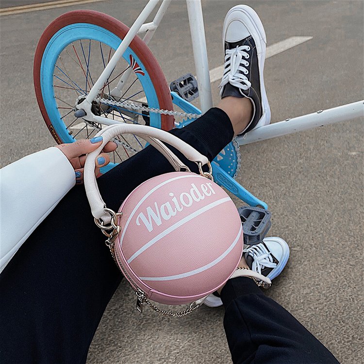Basketball Shape Handbags and Purses for Shoulder Crossbody Girls and Ladies