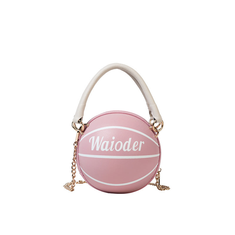 Basketball Shape Handbags and Purses for Shoulder Crossbody Girls and Ladies