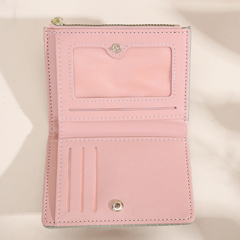 Women's Wallet Short Style Vertical Solid Color  With Zipper