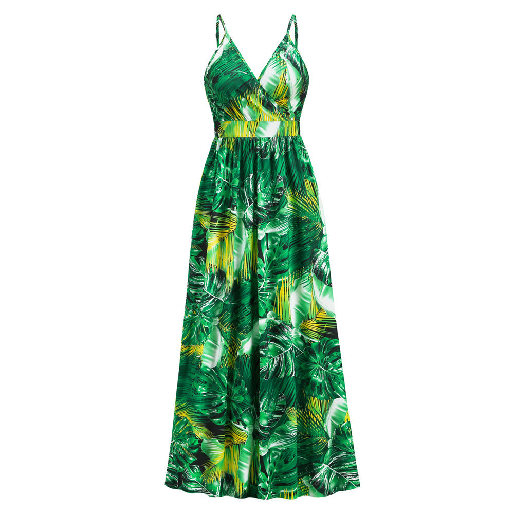 Flowers Long Dress Summer Swing Beach