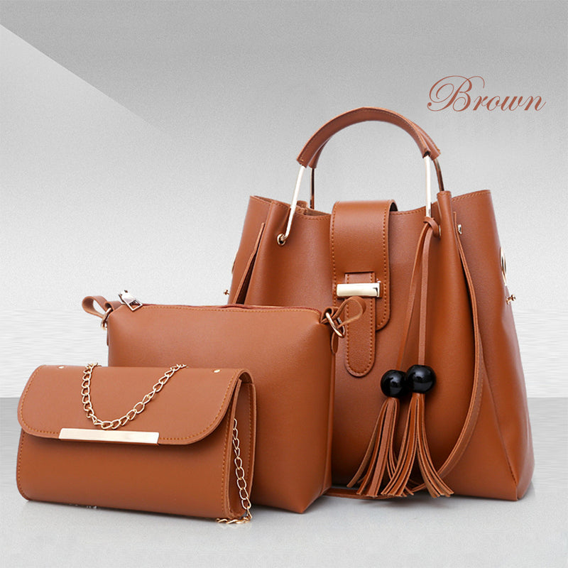 Women Handbags 3 Pcs Shoulder Bags Casual