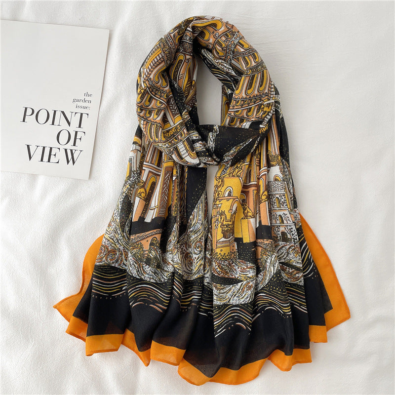 Ladies Decorative Accessories Printed Fashion Scarf