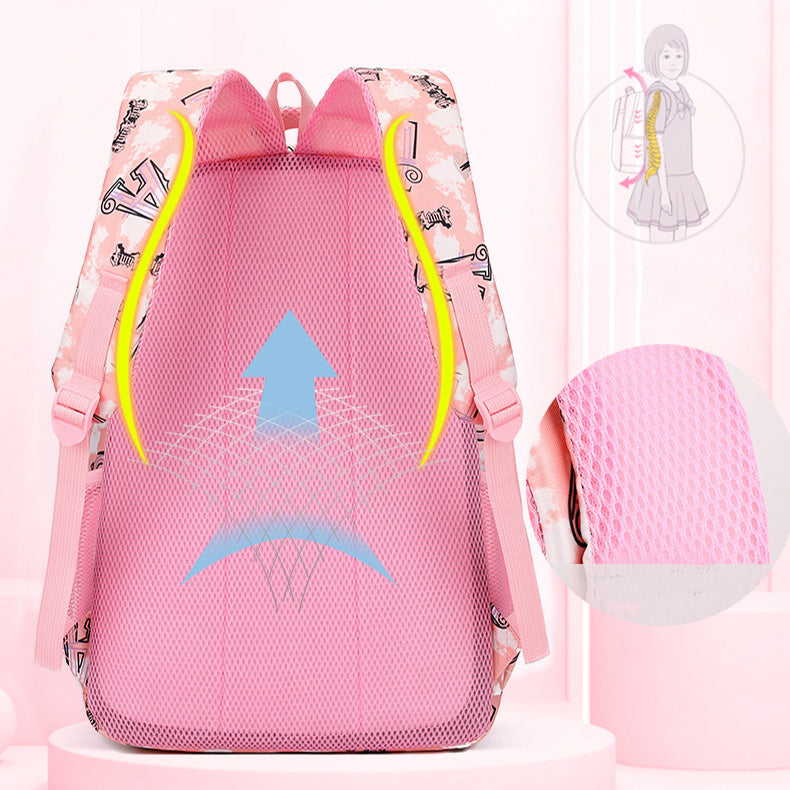 New Letter Print Backpack Primary School Students Schoolbag For Girls