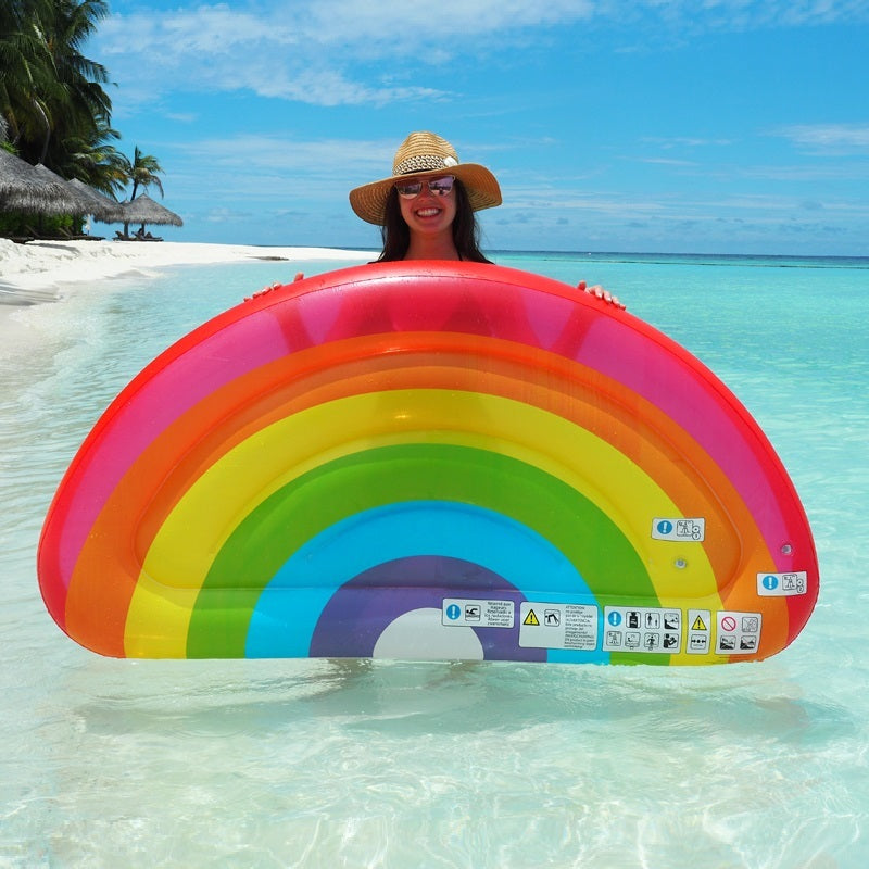 Rainbow inflatable floating  bed