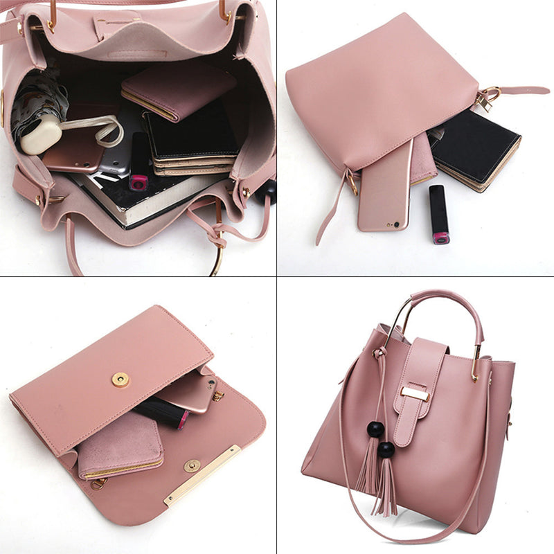 Women Handbags 3 Pcs Shoulder Bags Casual