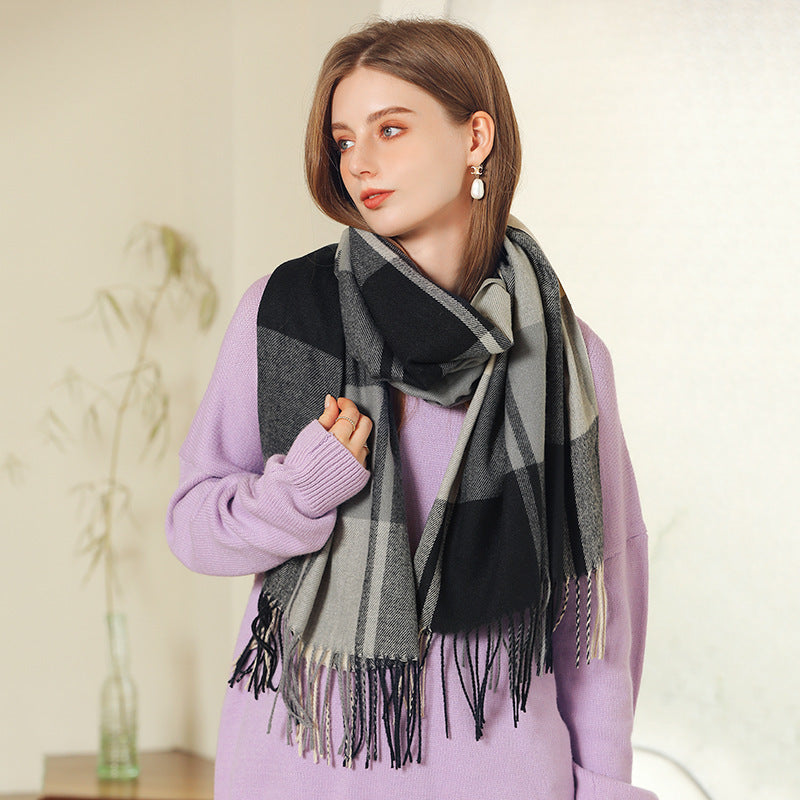 Winter Scarf Women Warm with Fringe