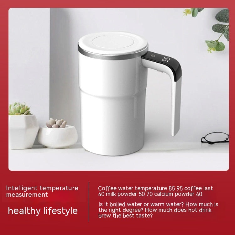 Electric Coffee Mug USB Rechargeable Automatic Magnetic Cup, Waterproof Food-Safe Stainless Steel For Juice,Tea and  Milkshake Kitchen Gadgets