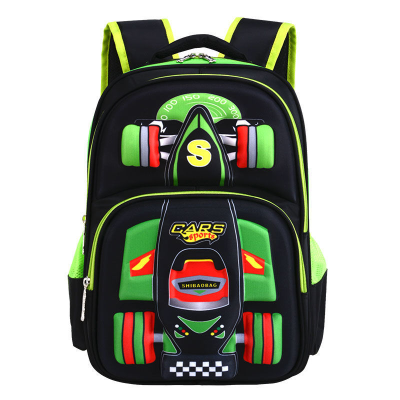 Three Dimensional Car Boys Primary School Trolley Bag