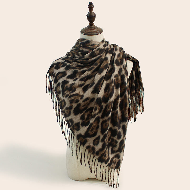 Leopard Print Scarf Women's