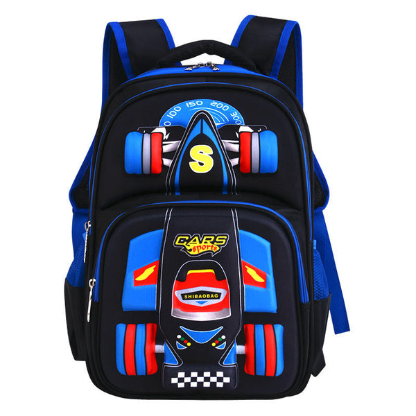 Three Dimensional Car Boys Primary School Trolley Bag