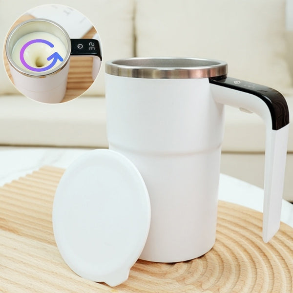 Electric Coffee Mug USB Rechargeable Automatic Magnetic Cup, Waterproof Food-Safe Stainless Steel For Juice,Tea and  Milkshake Kitchen Gadgets