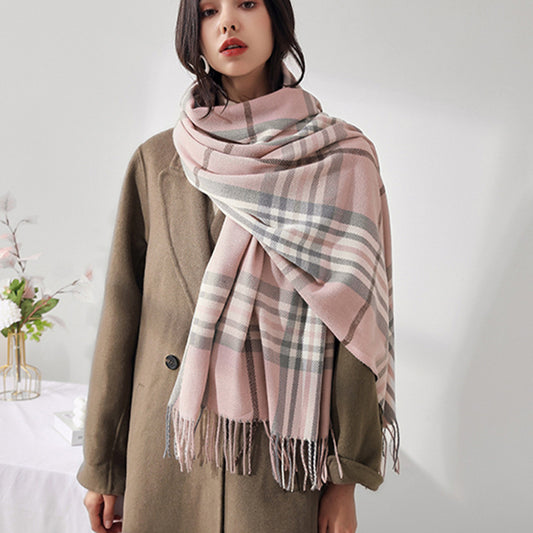 Fashion Classic Plaid Scarf Women