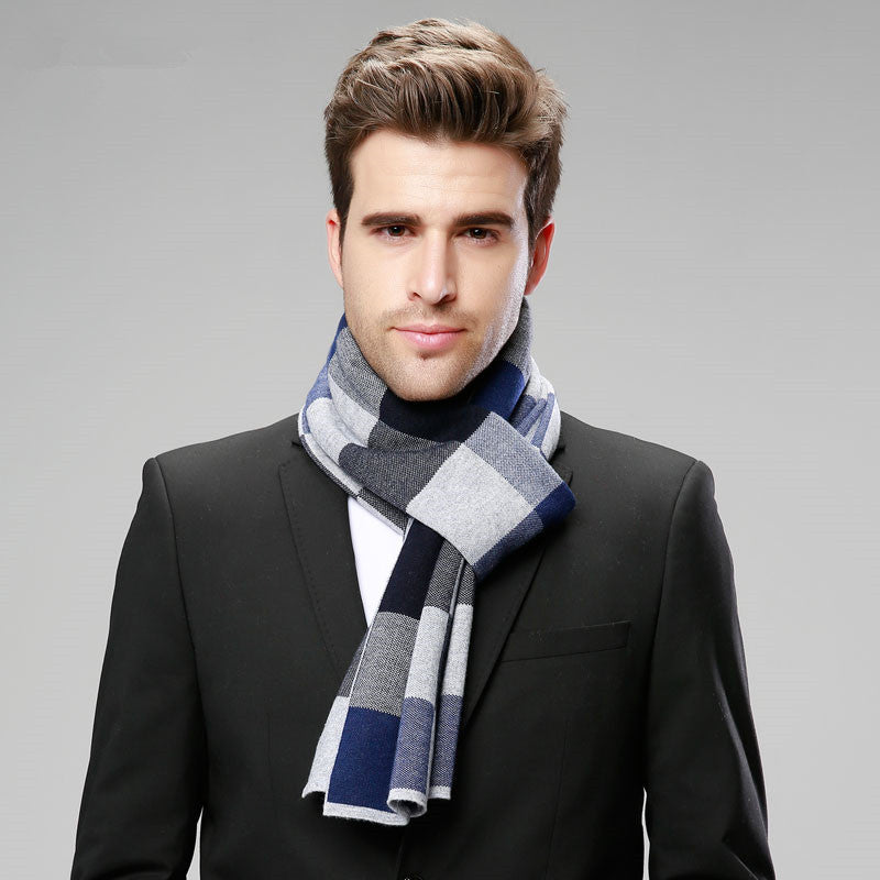 Classic And Fashionable British Checked Cashmere Scarf For Men's