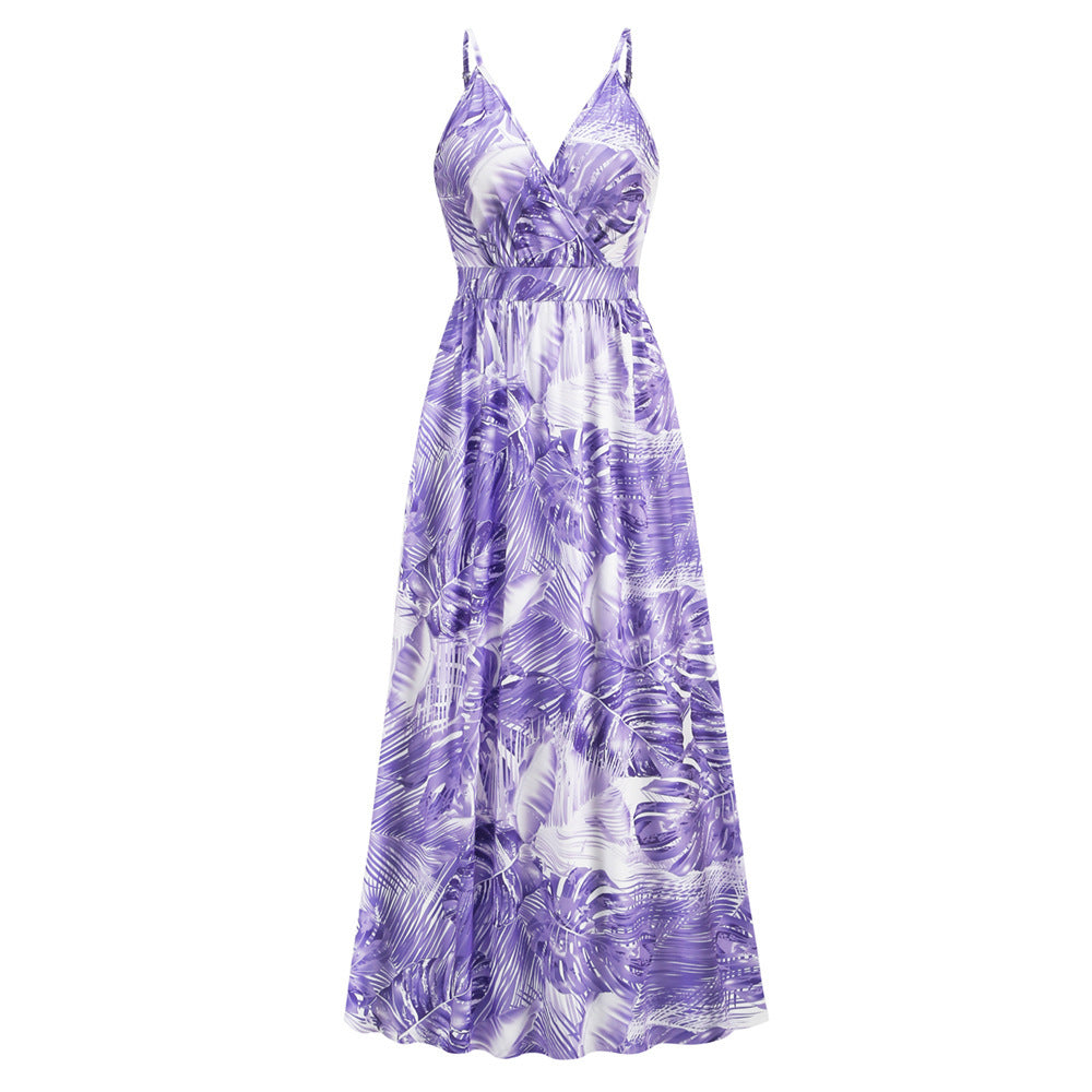 Flowers Long Dress Summer Swing Beach