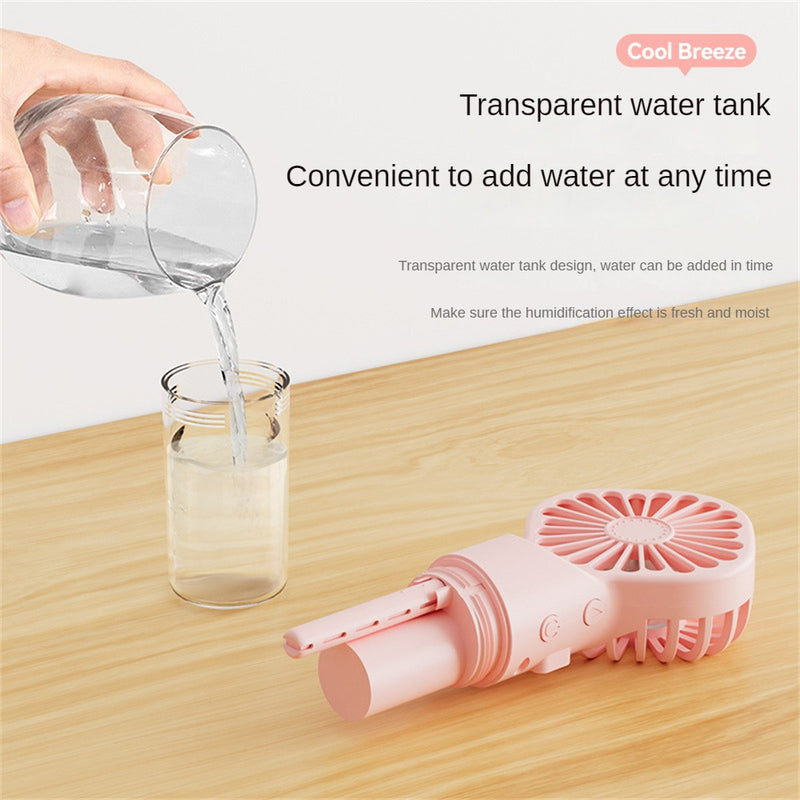 Strong Power Spray Humidification Small Fan Humidification Usb Charging Portable,  Fan Water Supplement