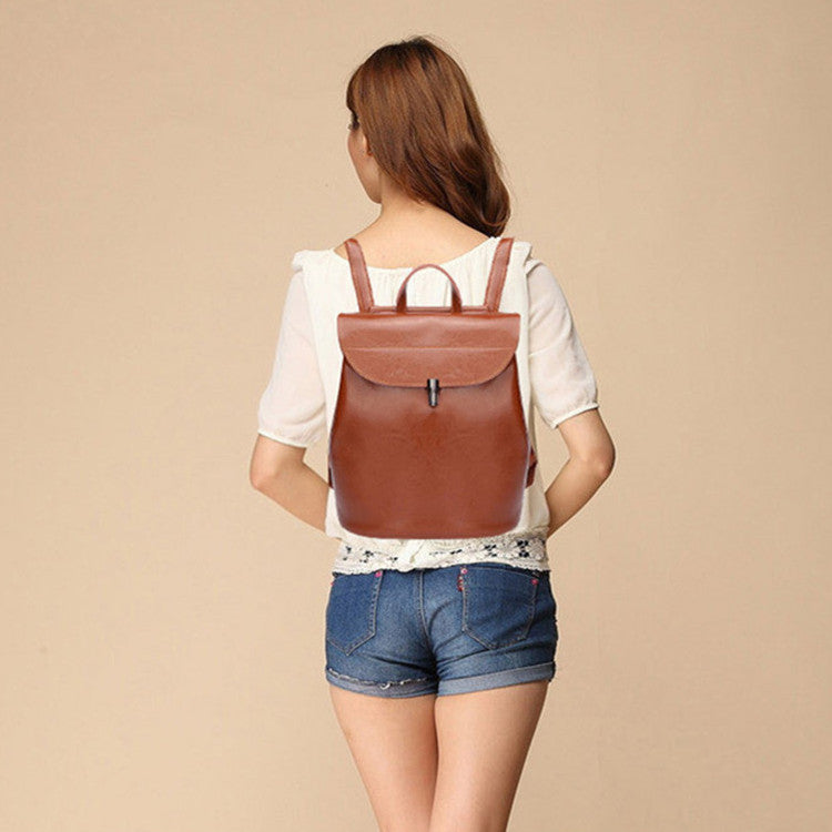 Leather Women Backpack Crossbody  Wallet Shoulder Makeup Bag