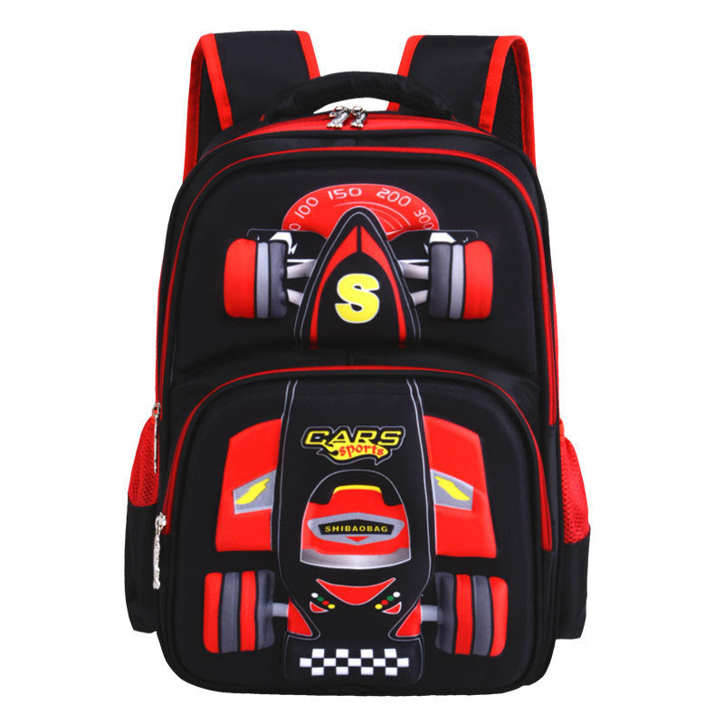 Three Dimensional Car Boys Primary School Trolley Bag